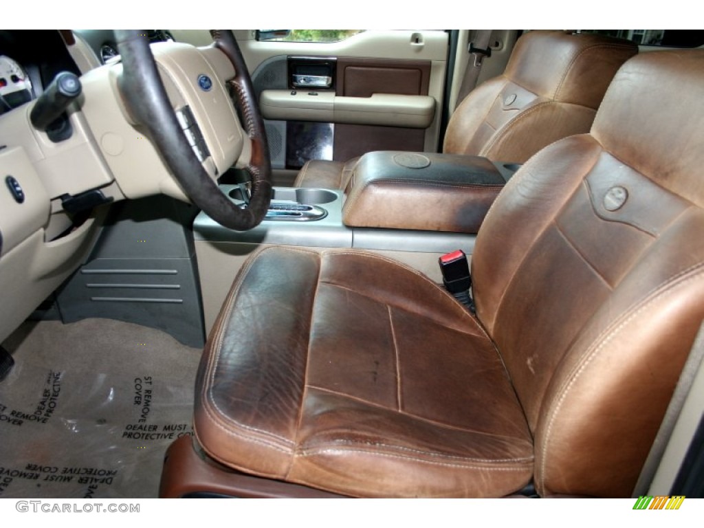 2005 F150 King Ranch SuperCrew 4x4 - Black / Castano Brown Leather photo #53