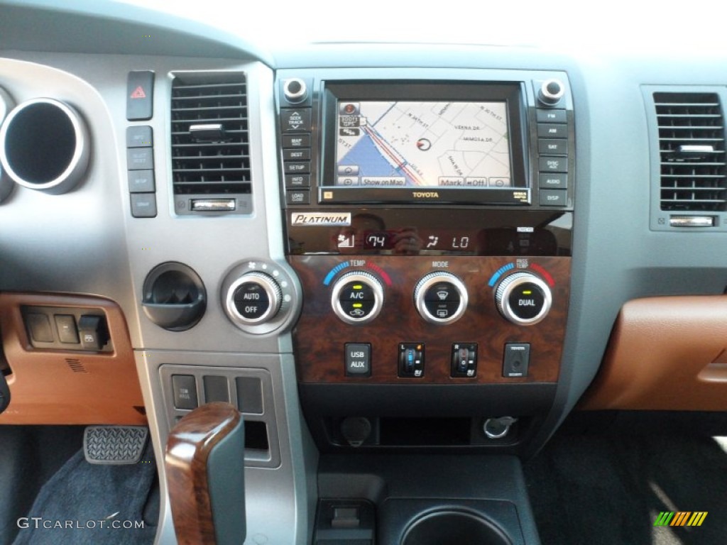 2011 Tundra Platinum CrewMax - Black / Redrock/Black photo #30