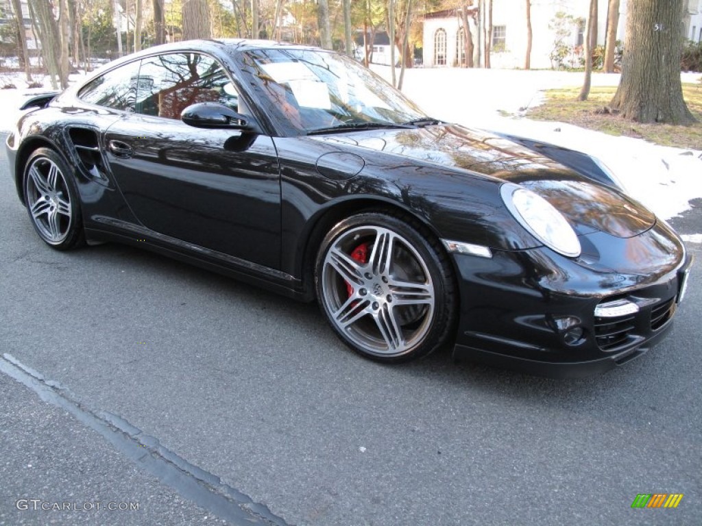 2007 911 Turbo Coupe - Black / Black/Terracotta photo #8