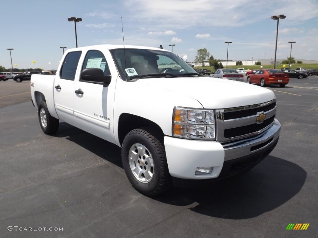 2011 Silverado 1500 LT Crew Cab 4x4 - Summit White / Light Titanium/Ebony photo #3