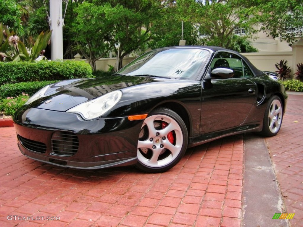 Black 2004 Porsche 911 Turbo Cabriolet Exterior Photo #52985698