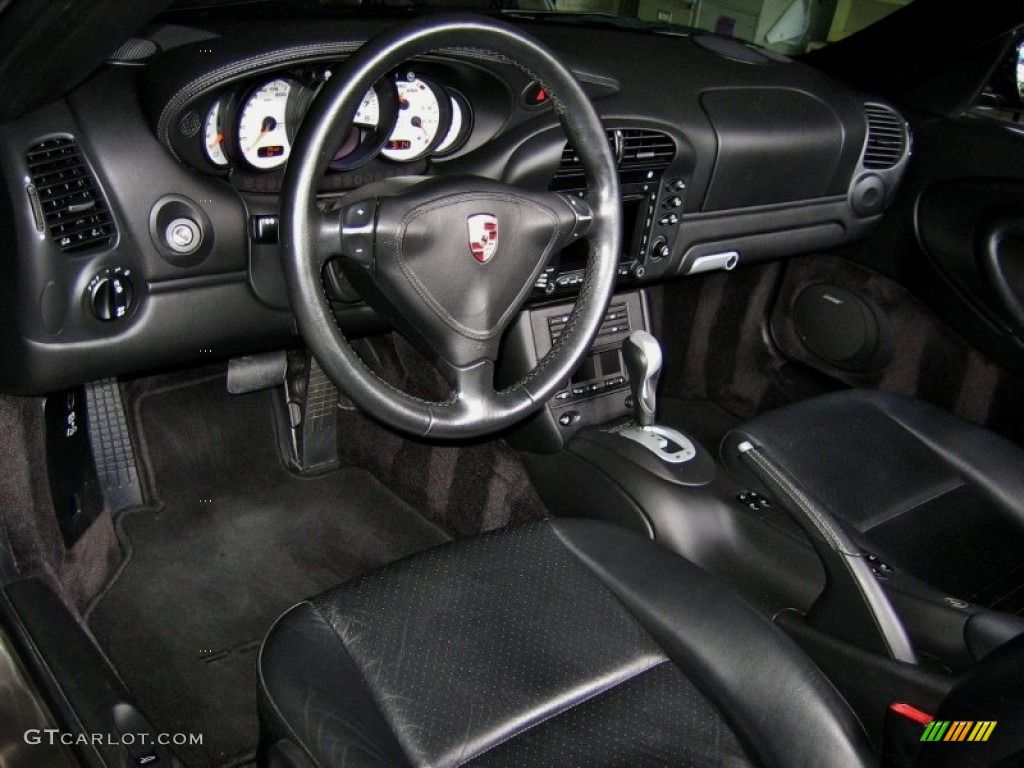 Black Interior 2004 Porsche 911 Turbo Cabriolet Photo #52985845