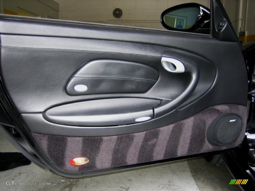 2004 Porsche 911 Turbo Cabriolet Black Door Panel Photo #52986118