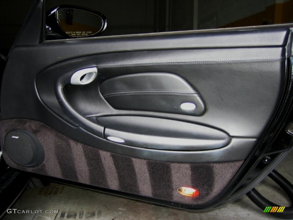 2004 Porsche 911 Turbo Cabriolet Black Door Panel Photo #52986133