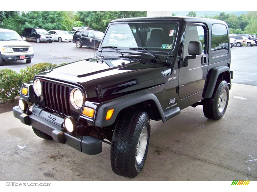 2004 Wrangler Sport 4x4 - Black / Dark Slate Gray photo #1