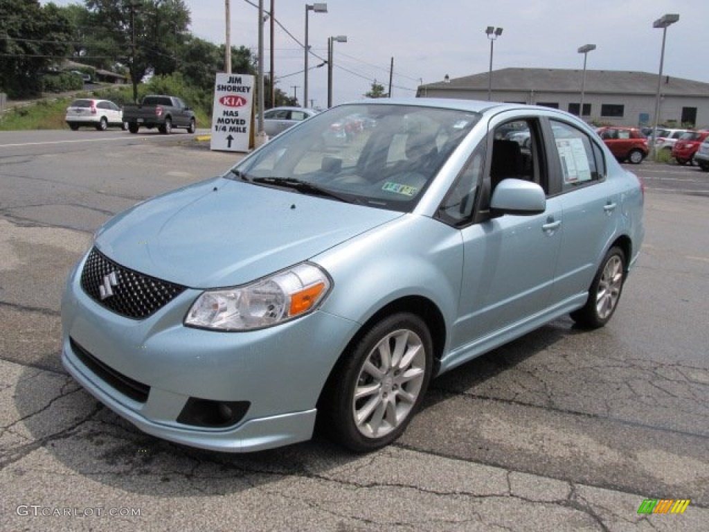 2009 SX4 Touring Sport Sedan - Vapor Blue Metallic / Black photo #6