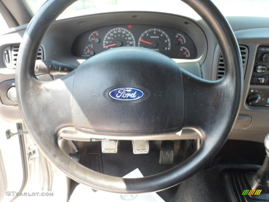 2003 Ford F150 XL Regular Cab Dark Graphite Grey Steering Wheel Photo #52987915
