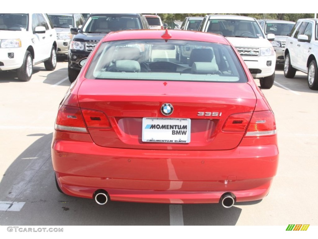2008 3 Series 335i Coupe - Crimson Red / Gray photo #9