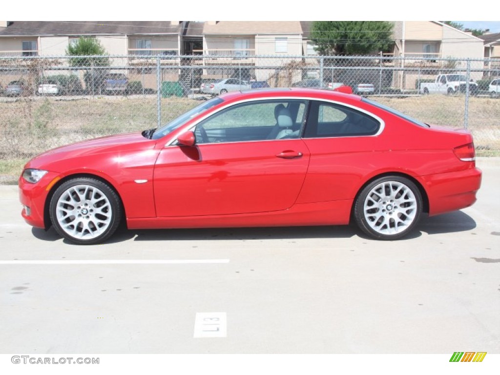 2008 3 Series 335i Coupe - Crimson Red / Gray photo #10
