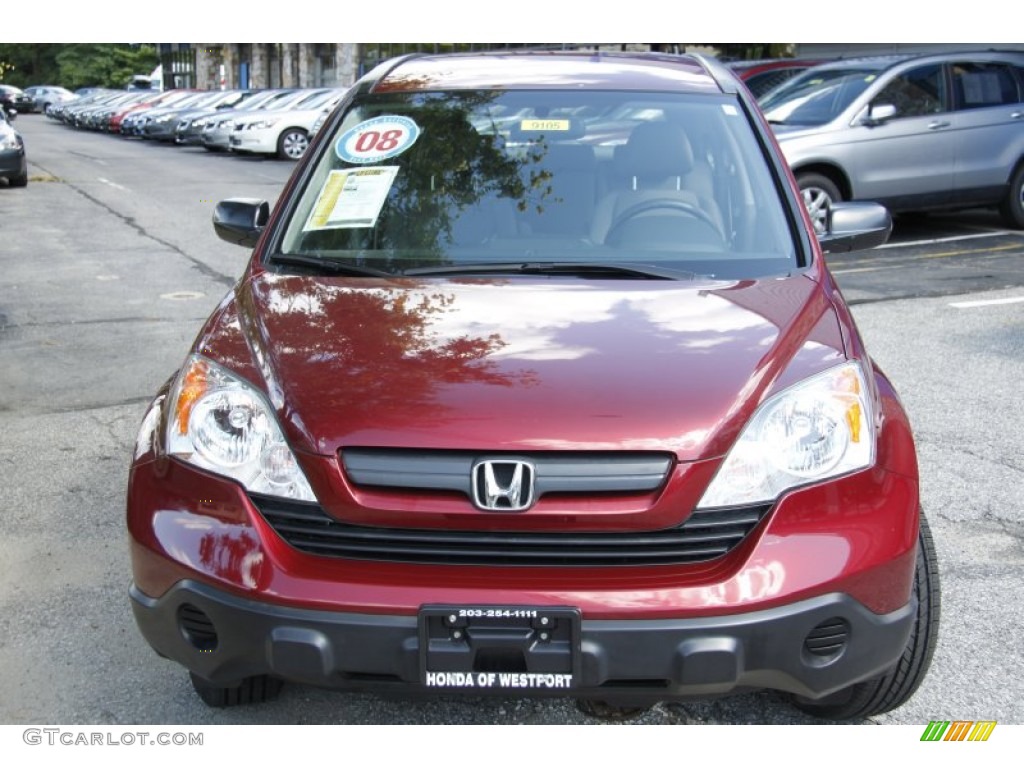 2008 CR-V LX 4WD - Tango Red Pearl / Gray photo #2