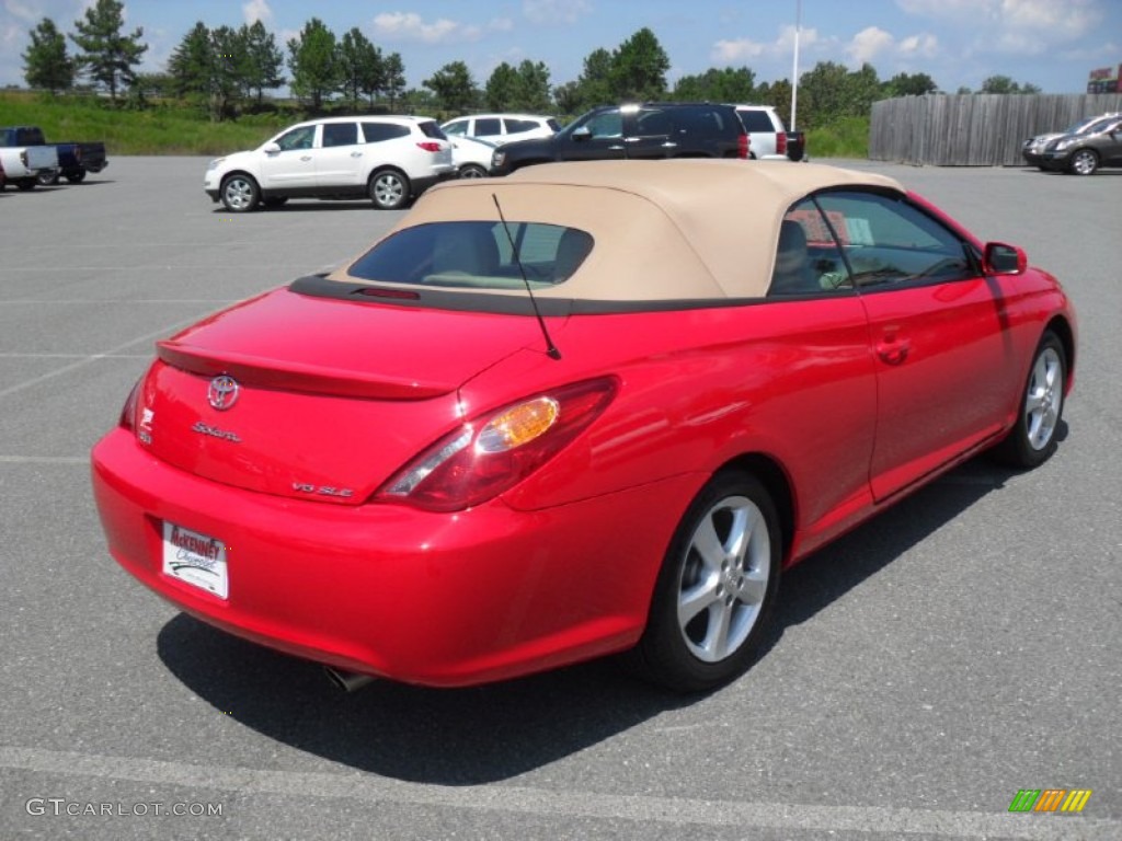 2006 Solara SLE V6 Convertible - Absolutely Red / Ivory photo #4