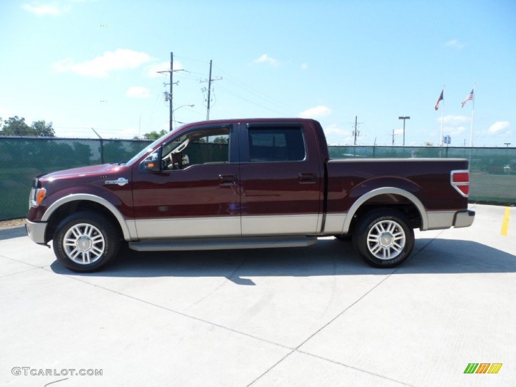 2010 F150 King Ranch SuperCrew - Royal Red Metallic / Chapparal Leather photo #6