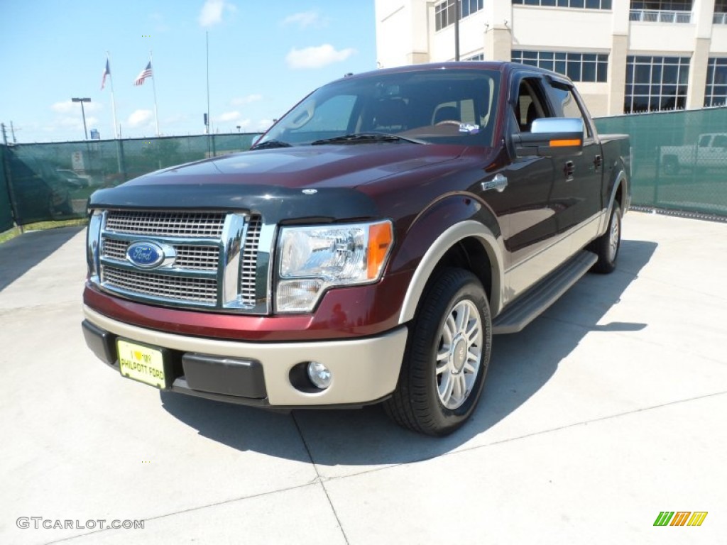 2010 F150 King Ranch SuperCrew - Royal Red Metallic / Chapparal Leather photo #7