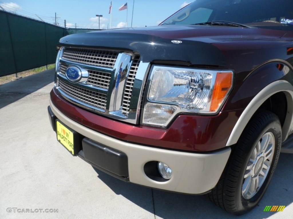 2010 F150 King Ranch SuperCrew - Royal Red Metallic / Chapparal Leather photo #11