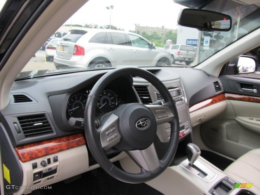 2010 Outback 2.5i Limited Wagon - Crystal Black Silica / Warm Ivory photo #9