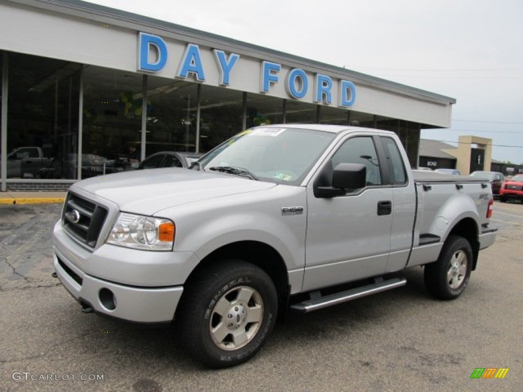 2007 F150 STX Regular Cab 4x4 - Silver Metallic / Medium Flint photo #1