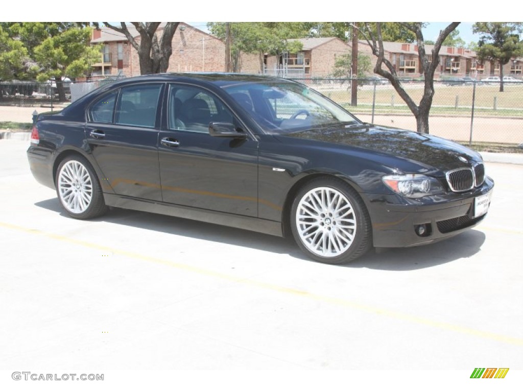 Black Sapphire Metallic 2008 BMW 7 Series 750i Sedan Exterior Photo #52993717