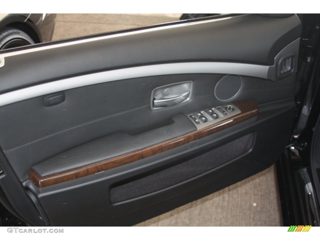 2008 BMW 7 Series 750i Sedan Black Door Panel Photo #52993891