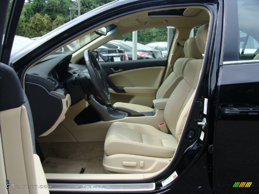 2009 TSX Sedan - Crystal Black Pearl / Parchment photo #13