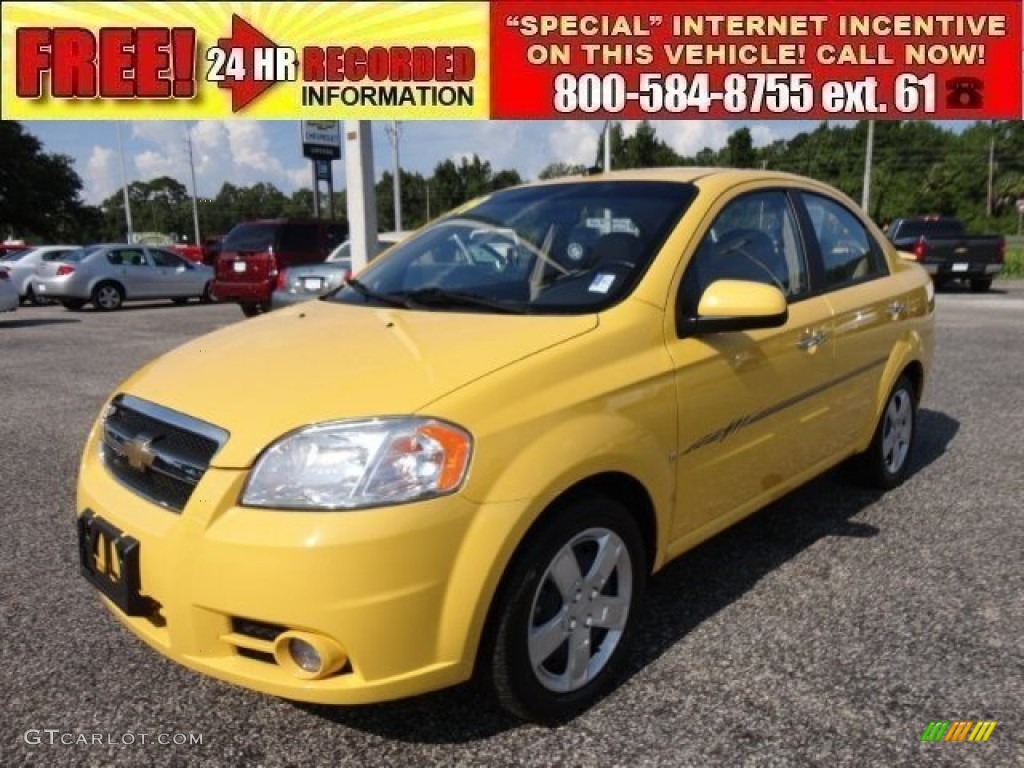 2009 Aveo LT Sedan - Summer Yellow / Neutral photo #1