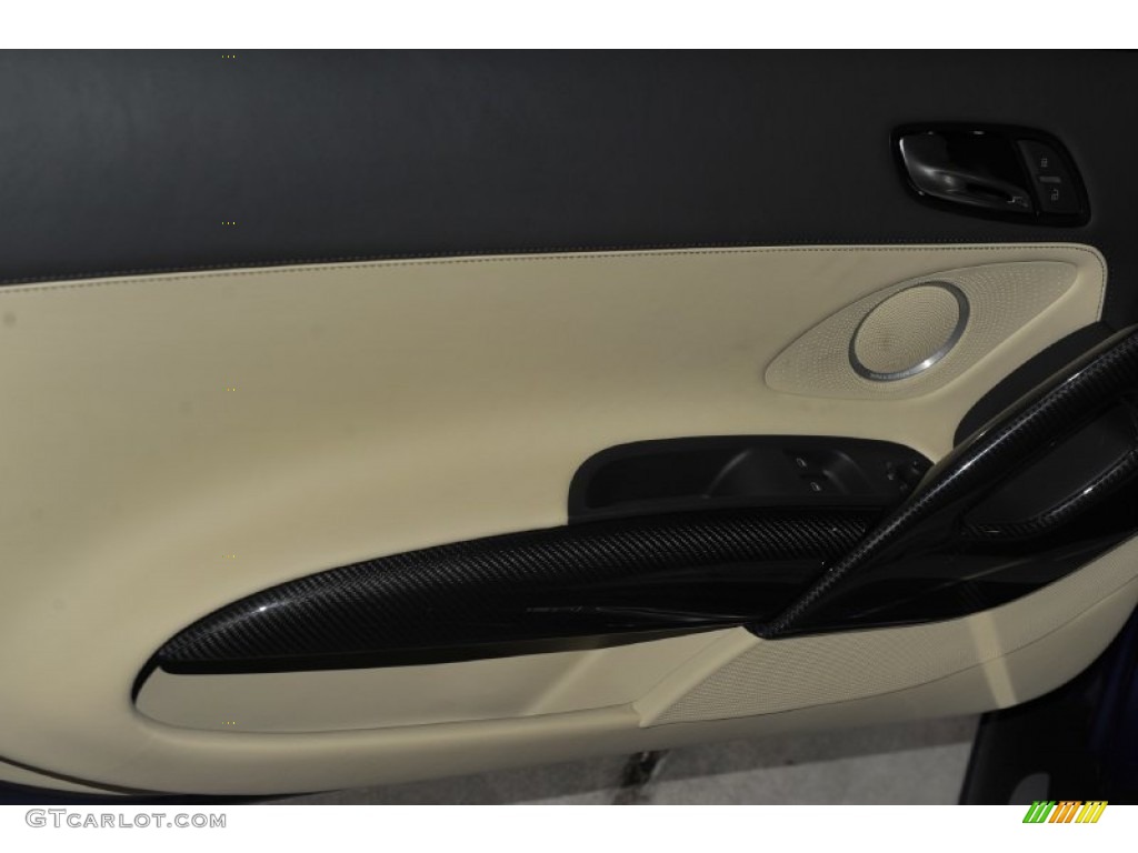 2012 Audi R8 5.2 FSI quattro Luxor Beige Door Panel Photo #52998124
