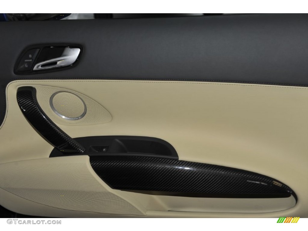 2012 Audi R8 5.2 FSI quattro Luxor Beige Door Panel Photo #52998376