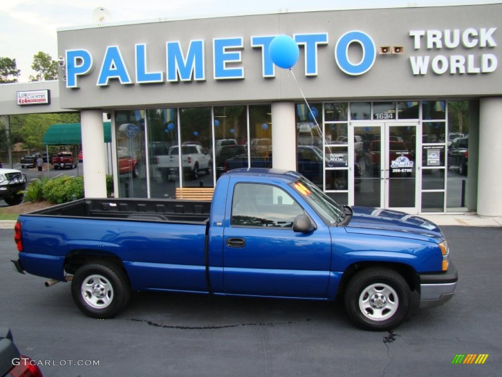 2004 Silverado 1500 Regular Cab - Arrival Blue Metallic / Dark Charcoal photo #1