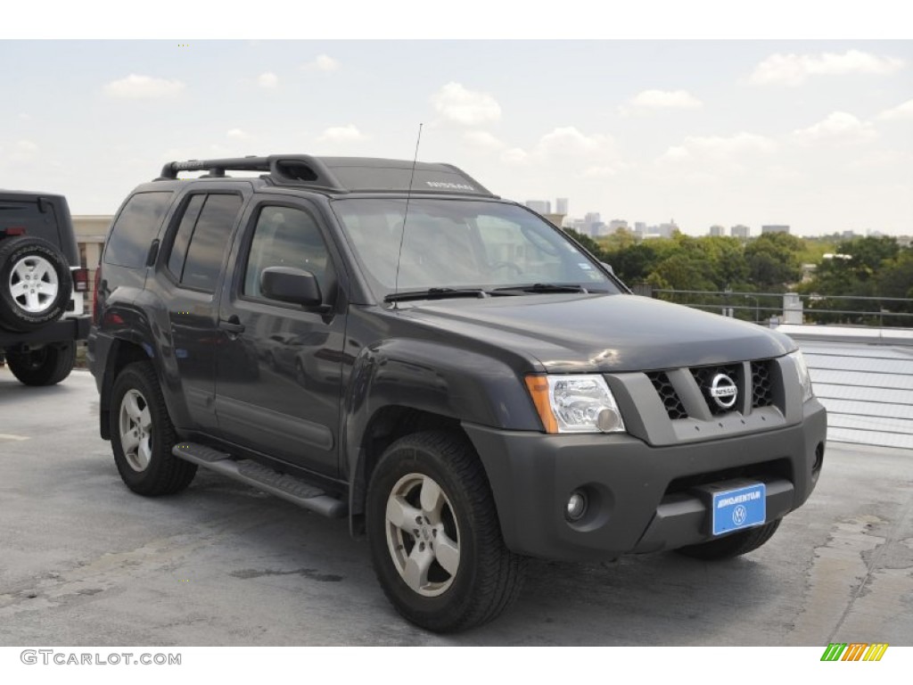 2007 Xterra SE 4x4 - Night Armor Black Metallic / Steel/Graphite photo #1