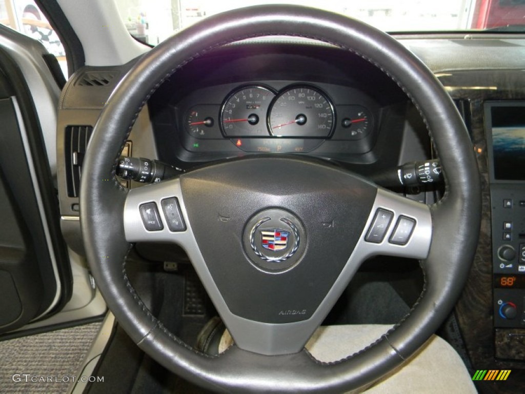 2006 Cadillac STS -V Series Ebony Steering Wheel Photo #53000095