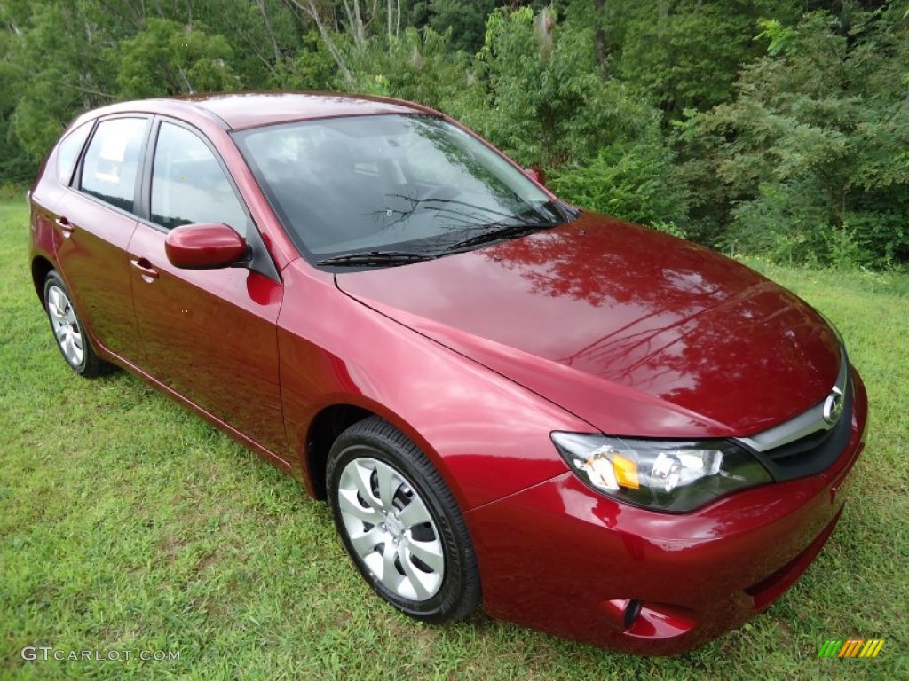 2011 Impreza 2.5i Wagon - Camellia Red Pearl / Carbon Black photo #1