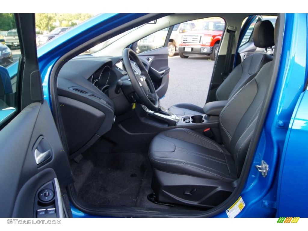 Charcoal Black Leather Interior 2012 Ford Focus SEL 5-Door Photo #53000314