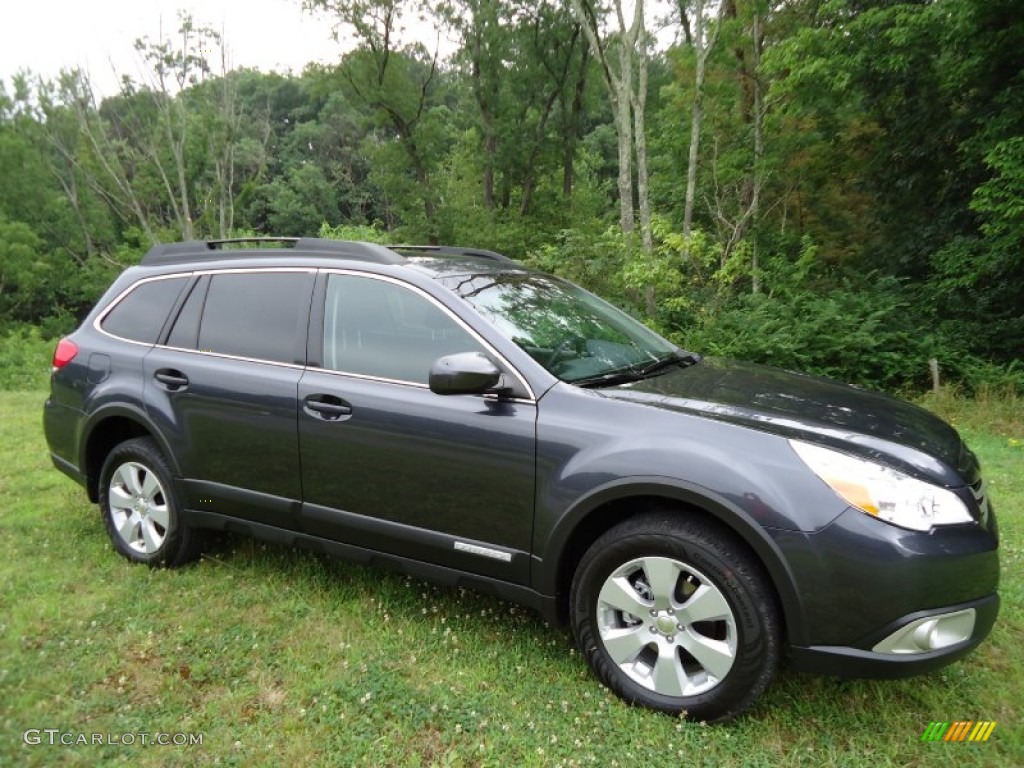 2011 Outback 2.5i Premium Wagon - Graphite Gray Metallic / Off Black photo #1