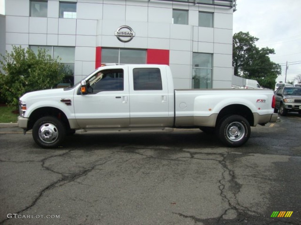 2010 F350 Super Duty King Ranch Crew Cab 4x4 Dually - Oxford White / Chaparral Leather photo #3