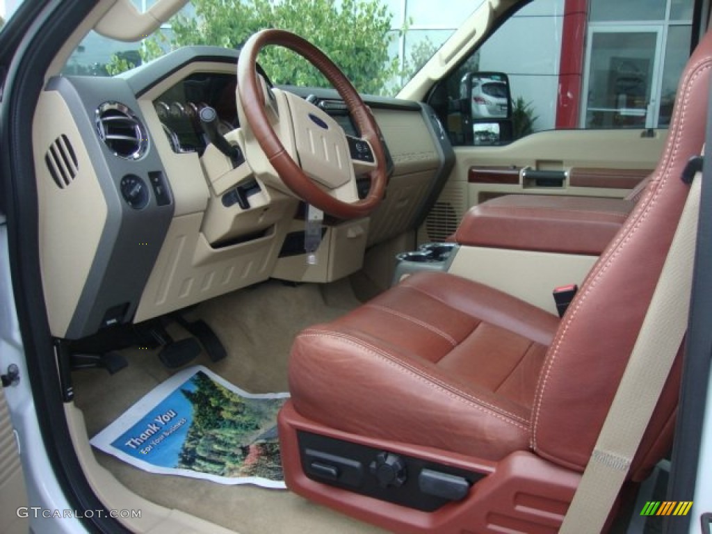 2010 F350 Super Duty King Ranch Crew Cab 4x4 Dually - Oxford White / Chaparral Leather photo #20