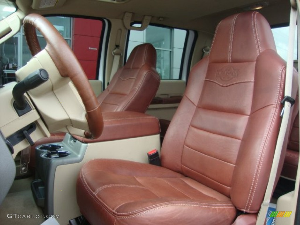 Chaparral Leather Interior 2010 Ford F350 Super Duty King Ranch Crew Cab 4x4 Dually Photo #53002426