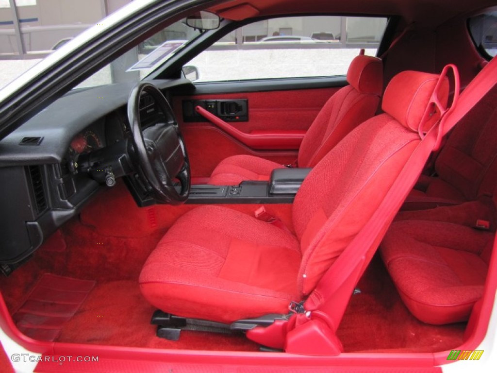 Red Interior 1991 Chevrolet Camaro RS Photo #53003395