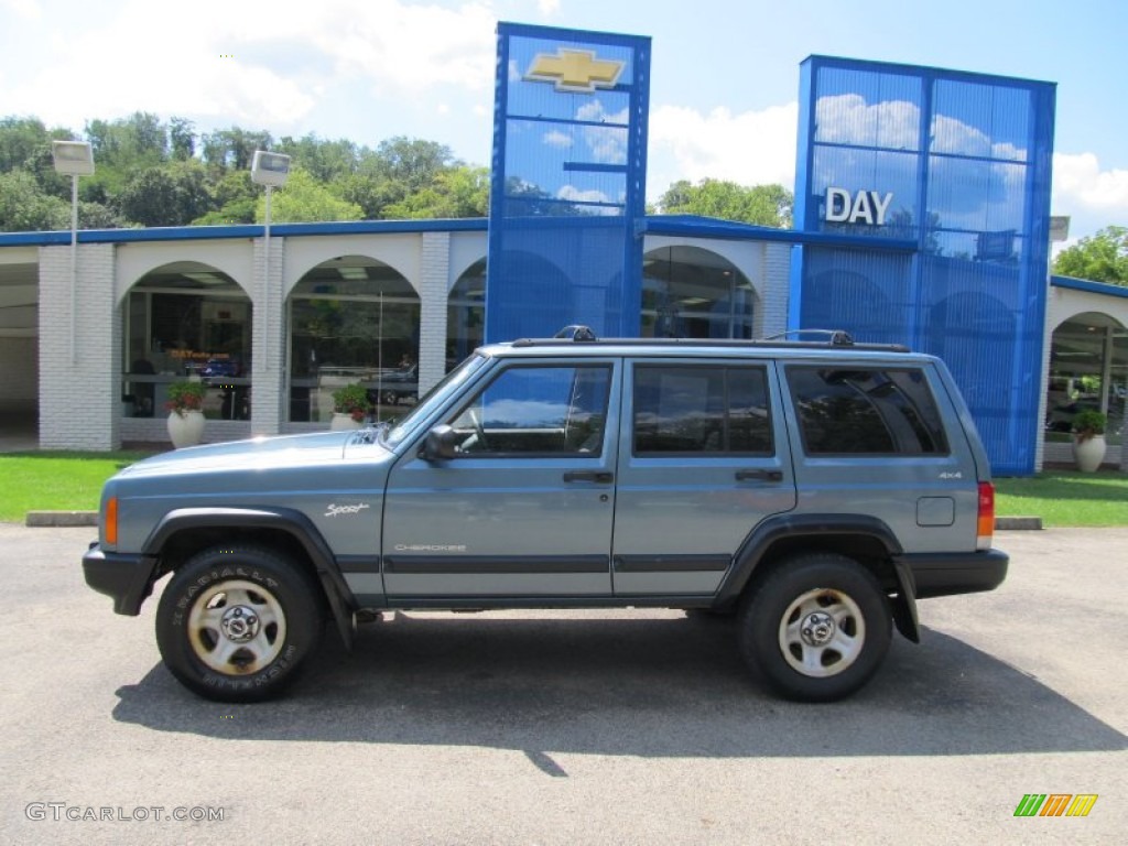 1998 Cherokee Sport 4x4 - Gunmetal Pearl / Mist Gray photo #2