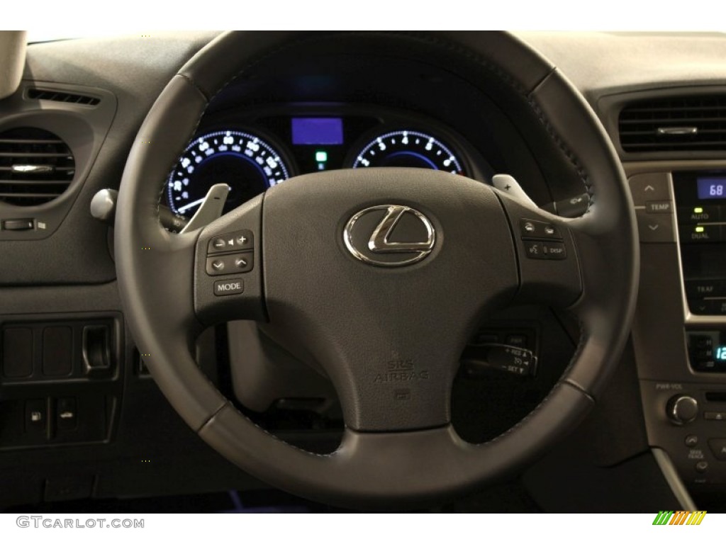 2010 Lexus IS 250 Black Steering Wheel Photo #53005916