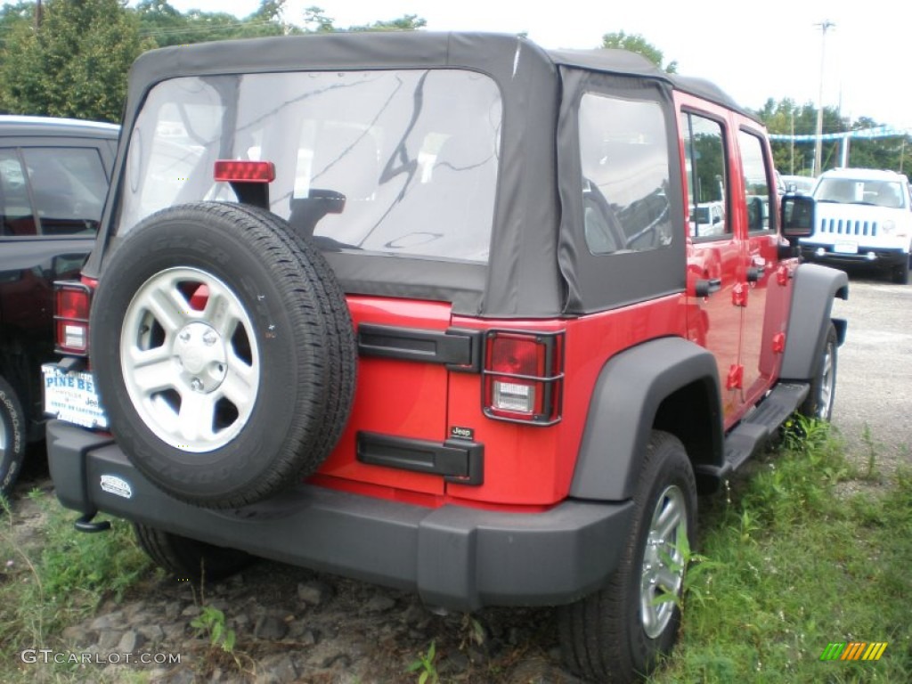 2011 Wrangler Unlimited Sport 4x4 - Flame Red / Black photo #2
