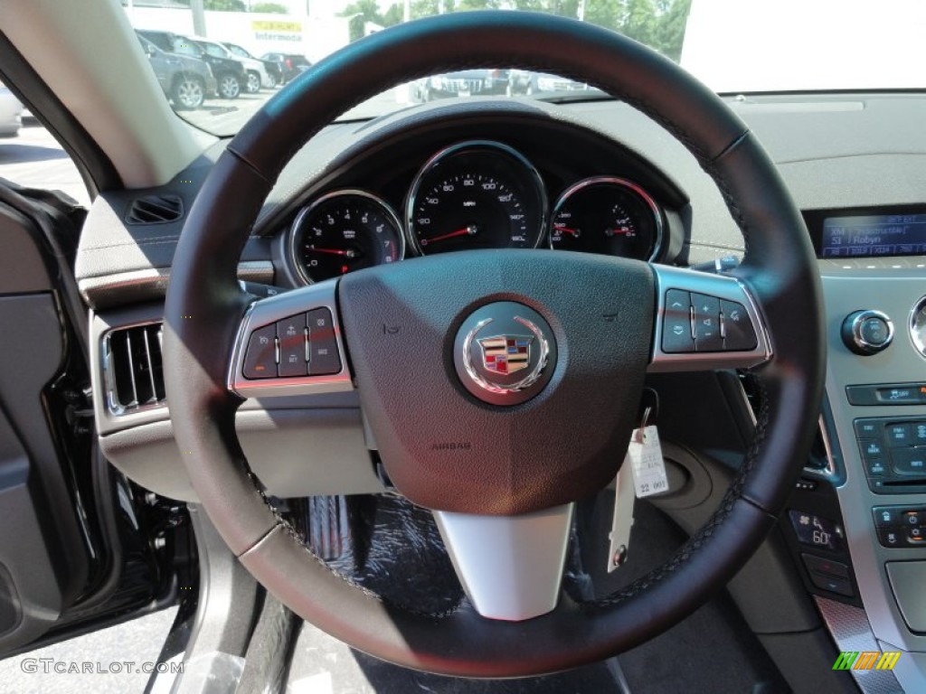2012 Cadillac CTS 3.0 Sedan Ebony/Ebony Steering Wheel Photo #53007251