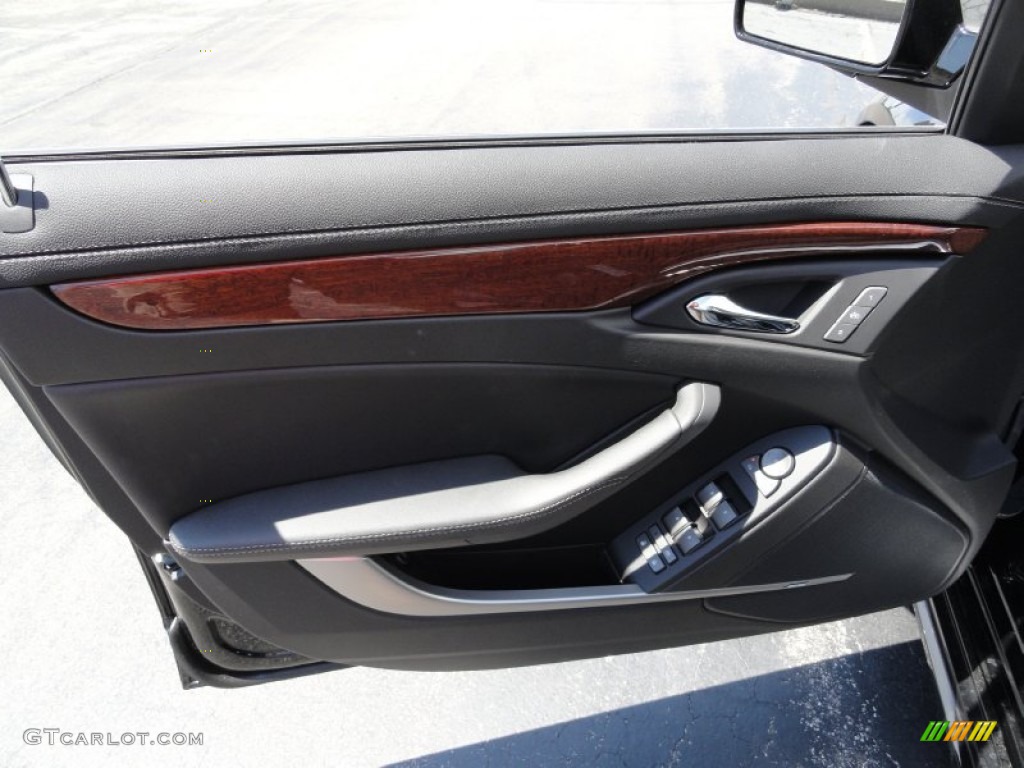 2012 Cadillac CTS 3.0 Sedan Ebony/Ebony Door Panel Photo #53007836