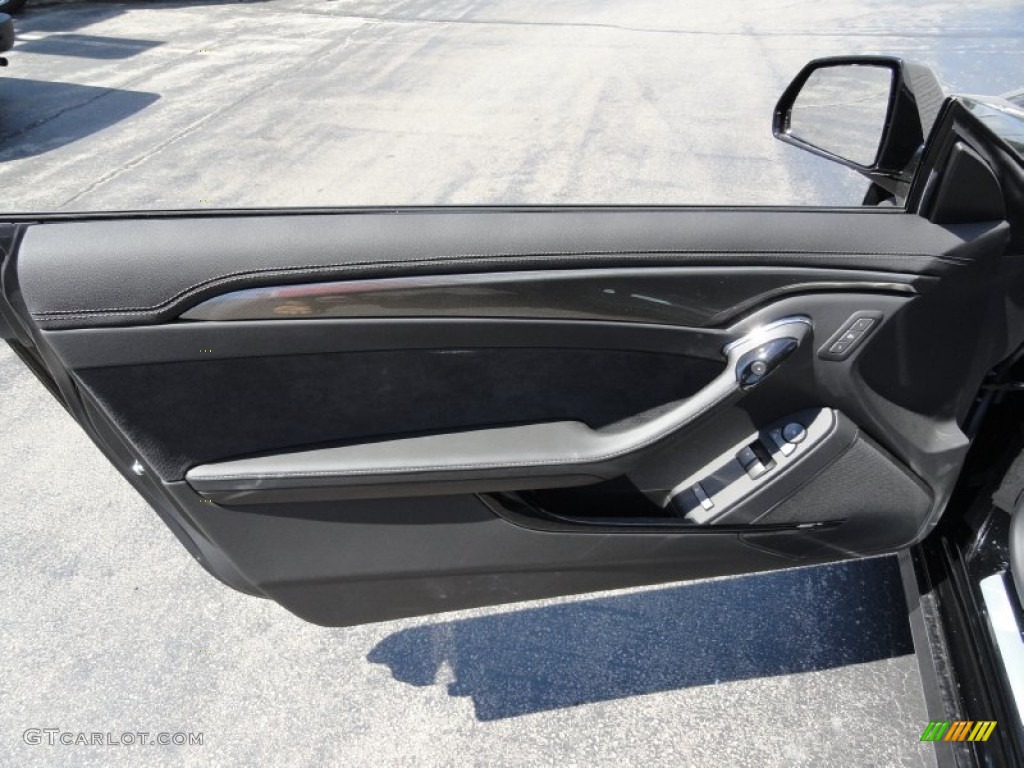 2012 Cadillac CTS -V Coupe Ebony/Ebony Door Panel Photo #53008101