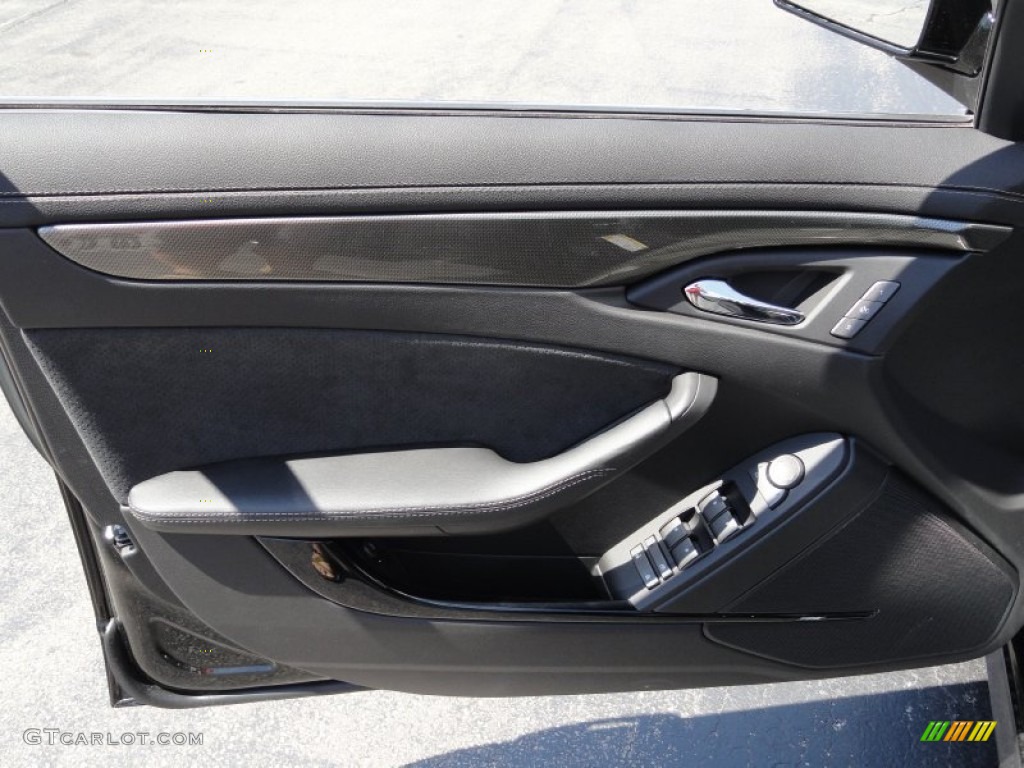 2012 Cadillac CTS -V Sedan Ebony/Ebony Door Panel Photo #53008475