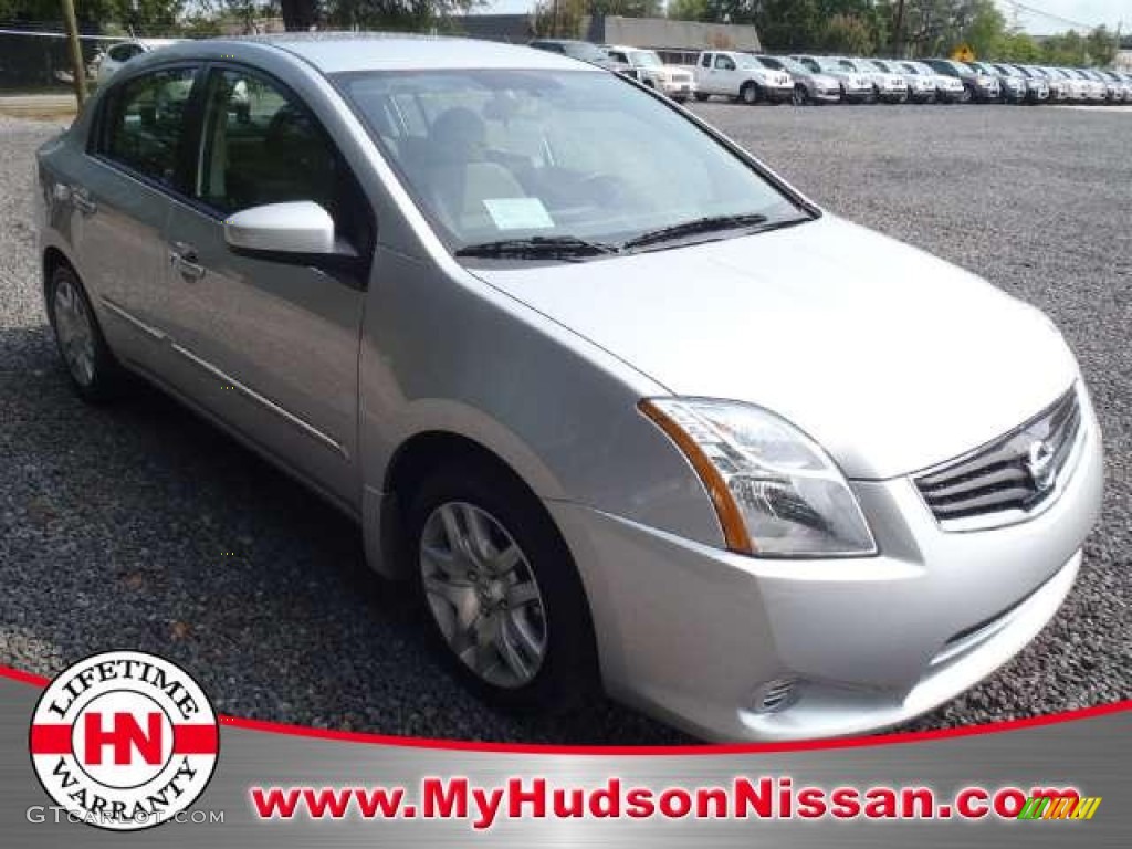 2012 Sentra 2.0 S - Brilliant Silver Metallic / Charcoal photo #1