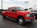 2006 Red Clearcoat Ford F350 Super Duty XLT Crew Cab 4x4 Dually  photo #2
