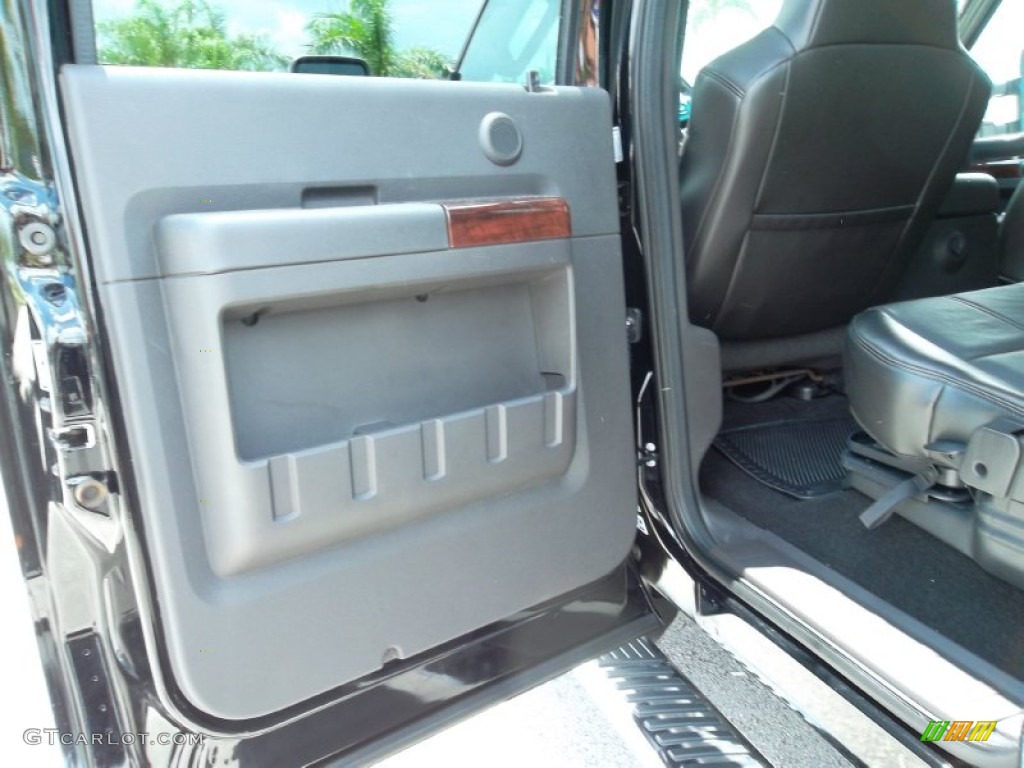 2010 Ford F450 Super Duty Lariat Crew Cab 4x4 Dually Black Door Panel Photo #53011736