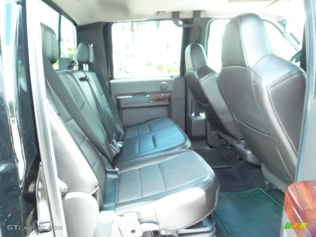 Black Interior 2010 Ford F450 Super Duty Lariat Crew Cab 4x4 Dually Photo #53011814