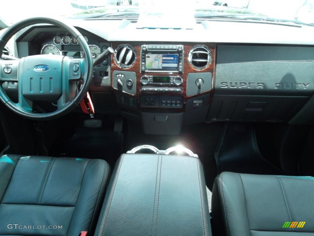2010 Ford F450 Super Duty Lariat Crew Cab 4x4 Dually Black Dashboard Photo #53011847