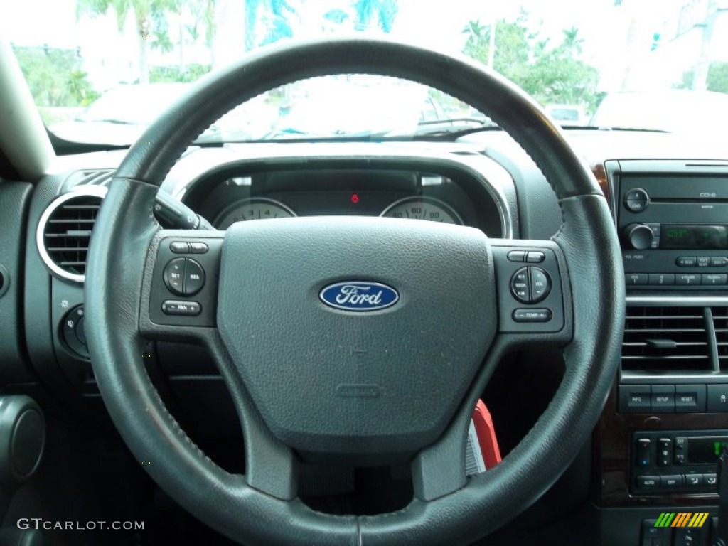 2007 Ford Explorer Limited Black Steering Wheel Photo #53012407