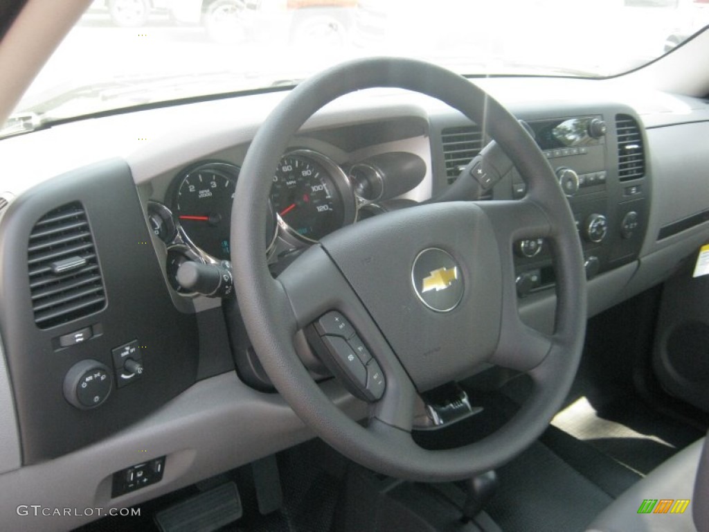2011 Chevrolet Silverado 3500HD Regular Cab 4x4 Chassis Dark Titanium Steering Wheel Photo #53012612